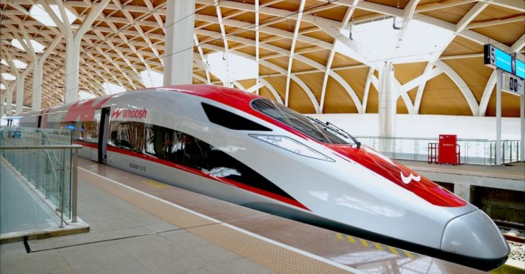 Passengers inside Whoosh enjoying comfortable ride from Jakarta to Bandung