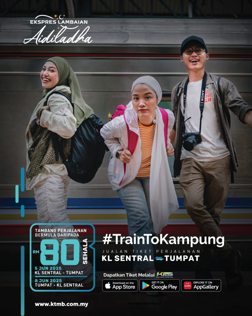 Ekspres Lambaian Aidiladha, Tiket Tren Balik Kampung Dah Buka!