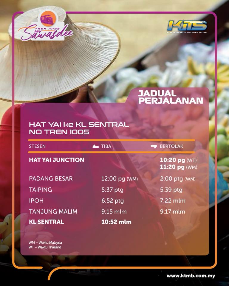 KTMB Tawar Tren Khas ke Hat Yai Jun Ini : Cuti Hujung Bulan Jadi Lebih Menarik!